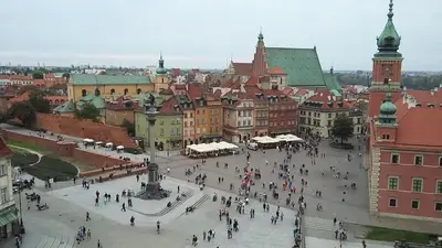 Widok na miasto Warszawa z tego apartamentu