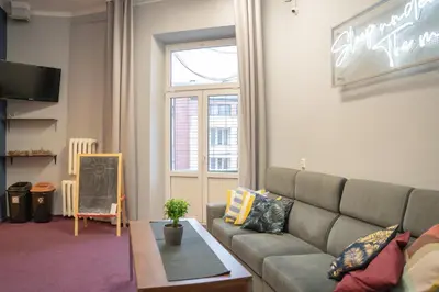 Część wypoczynkowa w obiekcie Moon Hostel Warszawa