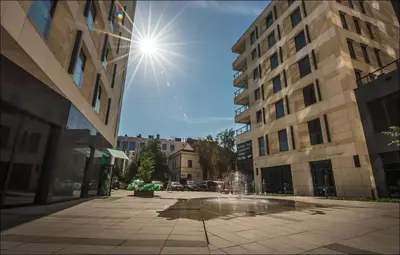 Budynek, w którym mieści się apartament