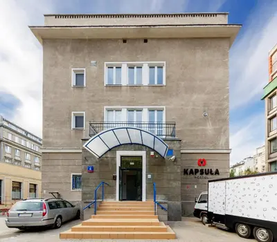 Budynek, w którym mieści się hostel
