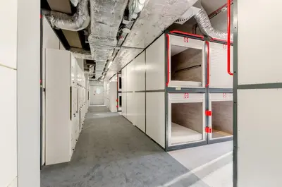 Plan piętra w obiekcie Kapsuła Hostel Warszawa