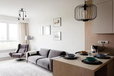 Część wypoczynkowa w obiekcie LuxLux Apartments Metro Slodowiec