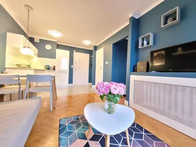 Kuchnia lub aneks kuchenny w obiekcie Beloved Warsaw Apartments- Aleja Jana Pawła II