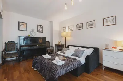 Łóżko lub łóżka w pokoju w obiekcie P&O Serviced apartments CH ARKADIA 2