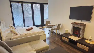 Część wypoczynkowa w obiekcie Dekart Arkadia Apartments