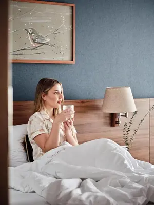 Łóżko lub łóżka w pokoju w obiekcie Arche Hotel Puławska Residence Warszawa
