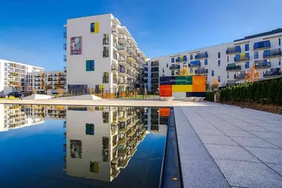 Budynek, w którym mieści się apartament
