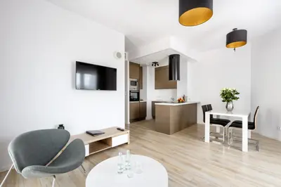 Kuchnia lub aneks kuchenny w obiekcie Varsovia Apartamenty Kasprzaka