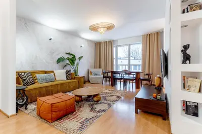 Część wypoczynkowa w obiekcie Warsaw Concierge Saxon Apartment
