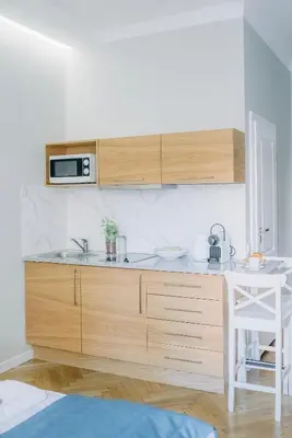 Kuchnia lub aneks kuchenny w obiekcie APARTEL Plac Unii Lubelskiej Studio