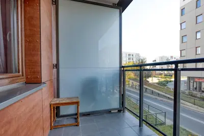 Balkon lub taras w obiekcie Airport Residence Green