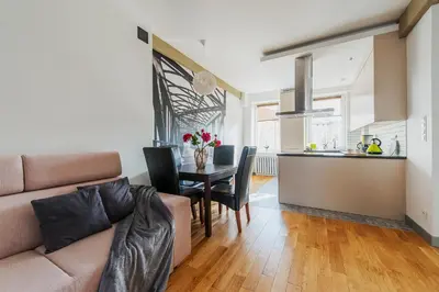 Część wypoczynkowa w obiekcie Dworzec Centralny P&O Serviced Apartments