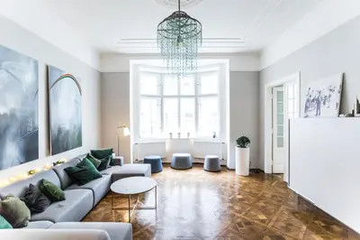 Część wypoczynkowa w obiekcie Warsaw Center 110 m2 Spacious and Elegant Apartment