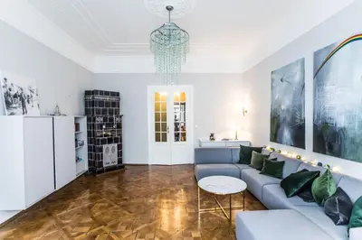 Część wypoczynkowa w obiekcie Warsaw Center 110 m2 Spacious and Elegant Apartment