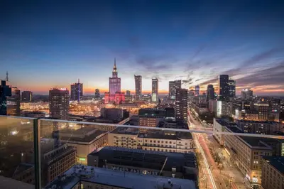 Widok na miasto Warszawa z tego hotelu