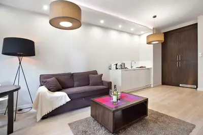 Kuchnia lub aneks kuchenny w obiekcie P&O Giełdowa Serviced Apartments