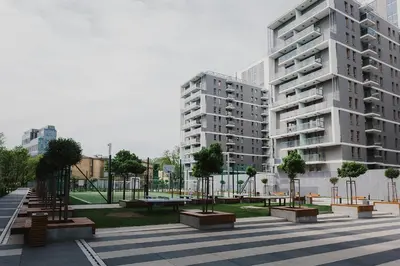 Budynek, w którym mieści się apartament