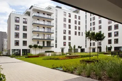 Budynek, w którym mieści się apartament
