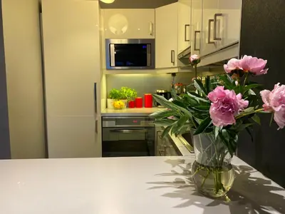 Kuchnia lub aneks kuchenny w obiekcie Good Time Apartments - Warsaw Zgoda