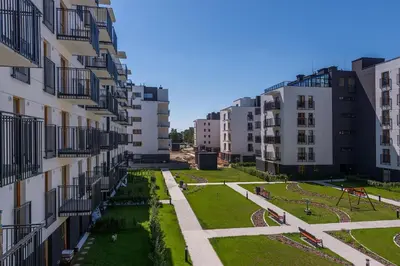 Budynek, w którym mieści się apartament