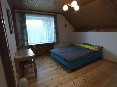 Łóżko lub łóżka w pokoju w obiekcie Pokój w Warszawie-Wawer