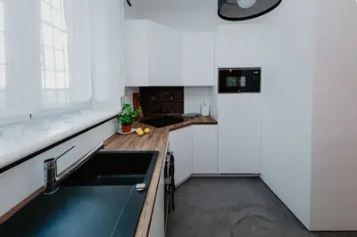 Kuchnia lub aneks kuchenny w obiekcie ShortStayPoland Aleje Jerozolimskie (B59)