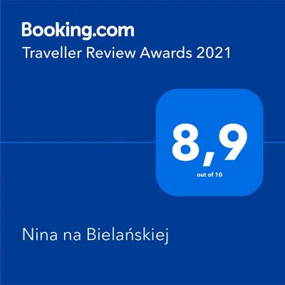 Certyfikat, podpis lub inny dokument wystawiony w obiekcie Nina na Bielańskiej