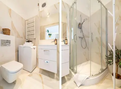 Łazienka w obiekcie Plac Inwalidów 10 - Aesthetic Apartment by Noclegi Renters