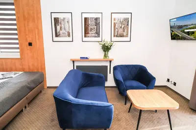 Część wypoczynkowa w obiekcie Warsaw Apartments - Apartamenty Sadyba