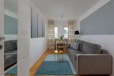 Część wypoczynkowa w obiekcie Stars Apartament City Center by Noclegi Renters