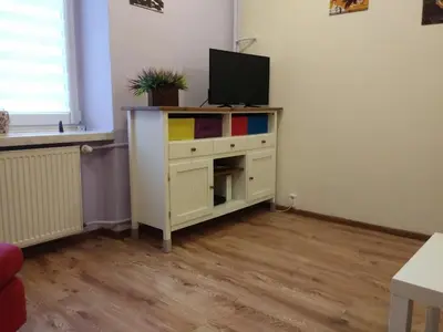 Telewizja i/lub zestaw kina domowego w obiekcie Apartament Eliot