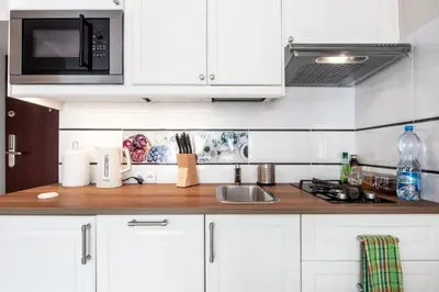 Kuchnia lub aneks kuchenny w obiekcie Przytulny Apartament przy Teatrze Wielkim