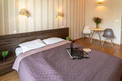 Łóżko lub łóżka w pokoju w obiekcie Apartamenty Triton Park