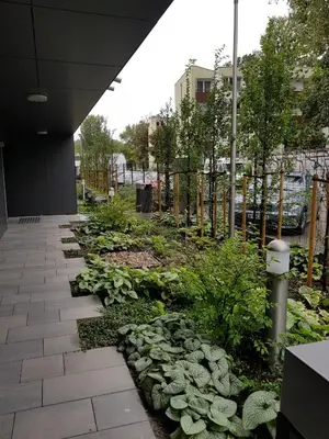 Ogród w obiekcie Apartamenty Dom Saski 10 minut od Centrum Warszawy