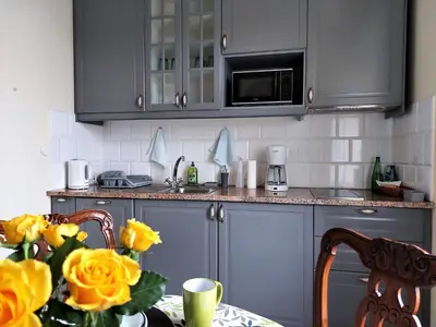 Kuchnia lub aneks kuchenny w obiekcie Apartamenty Metro Praga
