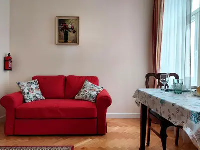 Część wypoczynkowa w obiekcie Apartamenty Metro Praga