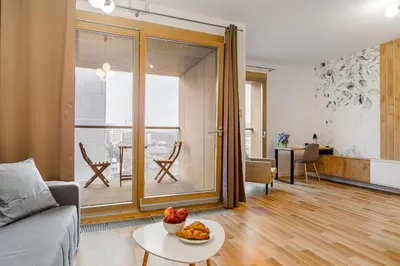 Część wypoczynkowa w obiekcie 19 Dzielnica Kolejowa P&O Serviced Apartments