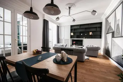 Część wypoczynkowa w obiekcie oompH Koszyki Luxurious Apartments