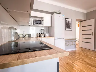 Kuchnia lub aneks kuchenny w obiekcie WHITE RESIDENCE 4rooms - CITY CENTER
