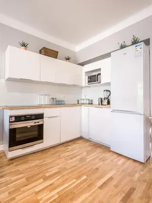 Kuchnia lub aneks kuchenny w obiekcie WHITE RESIDENCE 4rooms - CITY CENTER