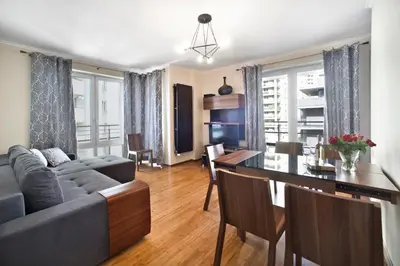 Część wypoczynkowa w obiekcie P&O Serviced Apartments Bukowinska