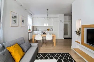 Kuchnia lub aneks kuchenny w obiekcie Nadwiślańska Apartment