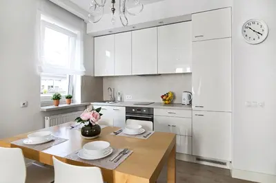 Kuchnia lub aneks kuchenny w obiekcie Nadwiślańska Apartment