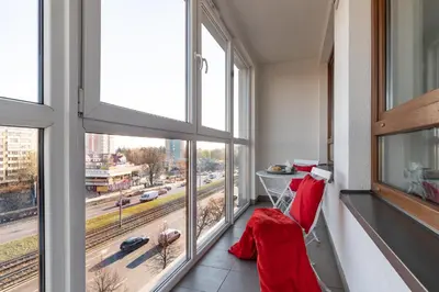 Balkon lub taras w obiekcie Metropolia Business Deluxe APT, AC, WiFi, Parking, FV