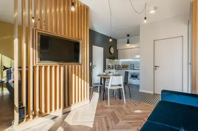 Kuchnia lub aneks kuchenny w obiekcie noclegi4u Warsaw Wola Apartments