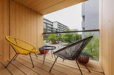 Balkon lub taras w obiekcie noclegi4u Warsaw Wola Apartments