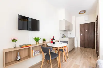 Kuchnia lub aneks kuchenny w obiekcie Pawia 51 - Compact Studio by Noclegi Renters