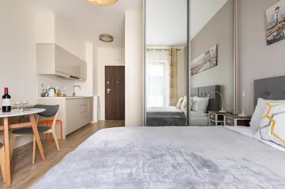 Kuchnia lub aneks kuchenny w obiekcie Pawia 51 - Compact Studio by Noclegi Renters
