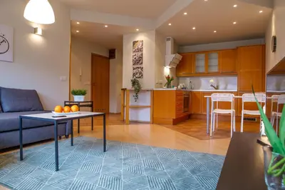Kuchnia lub aneks kuchenny w obiekcie Apartament New Praga near to metro, free parking