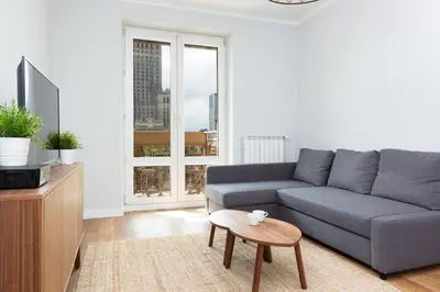 Telewizja i/lub zestaw kina domowego w obiekcie Apartments Warsaw Downtown Świętokrzyska by Noclegi Renters